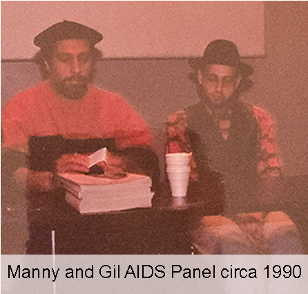 Manny Suavecito and Gil on an AIDS panel